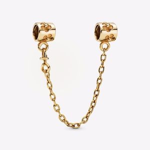 Pandora Hawthorn Flower Safety Chain Charm 14k